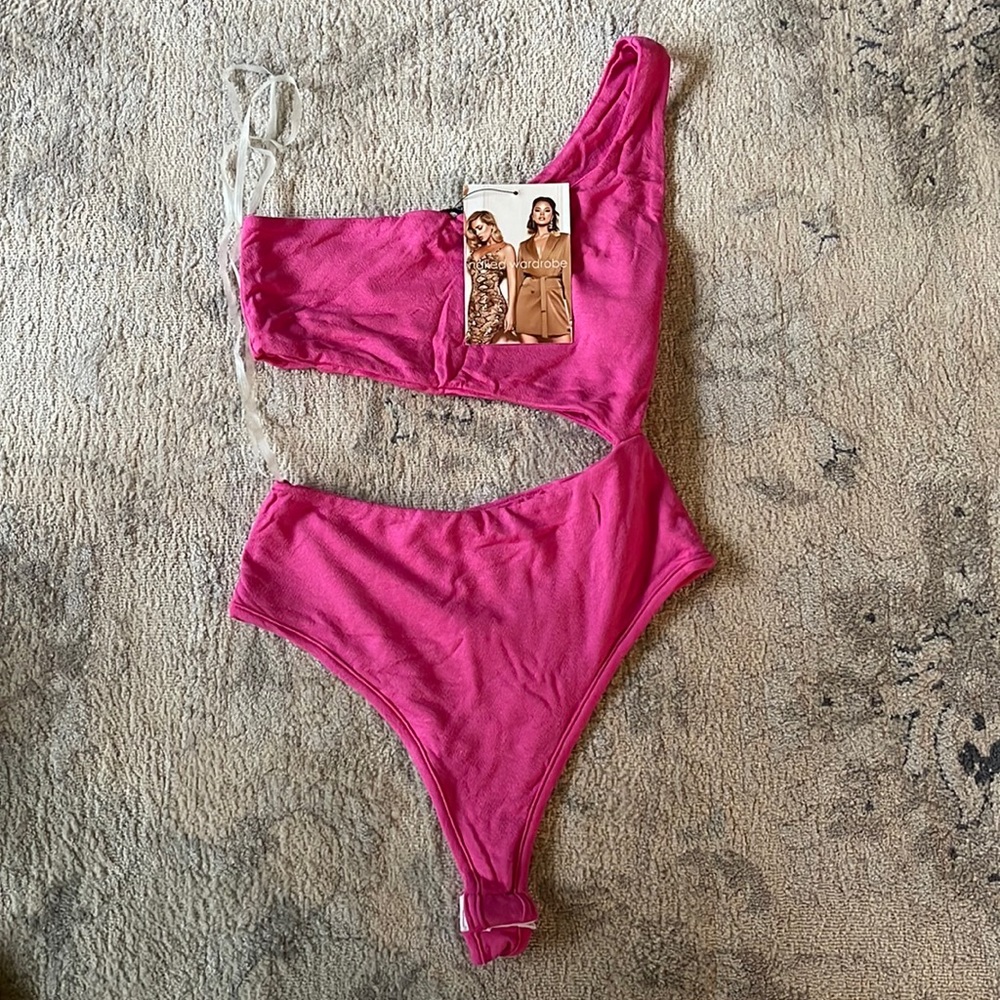 NWT HT PINK Nakedwardrobe Bodysuit